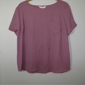 LC Lauren Conrad Dusty Rose Short Sleeve Top
